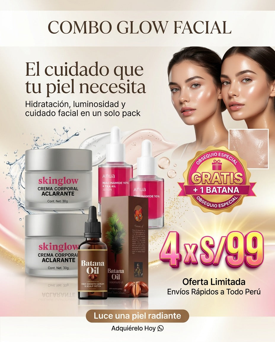 COMBO GLOW FACIAL Skinglow + Anua + regalo Batana oil