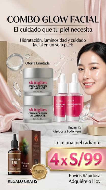 COMBO GLOW FACIAL Skinglow + Anua + regalo Batana oil
