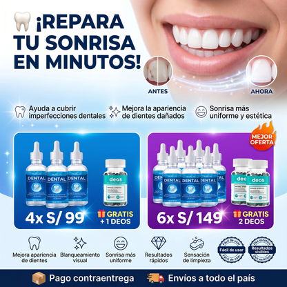 Armadura Líquida Curativa de caries para dientes + Deos (limpieza profunda)