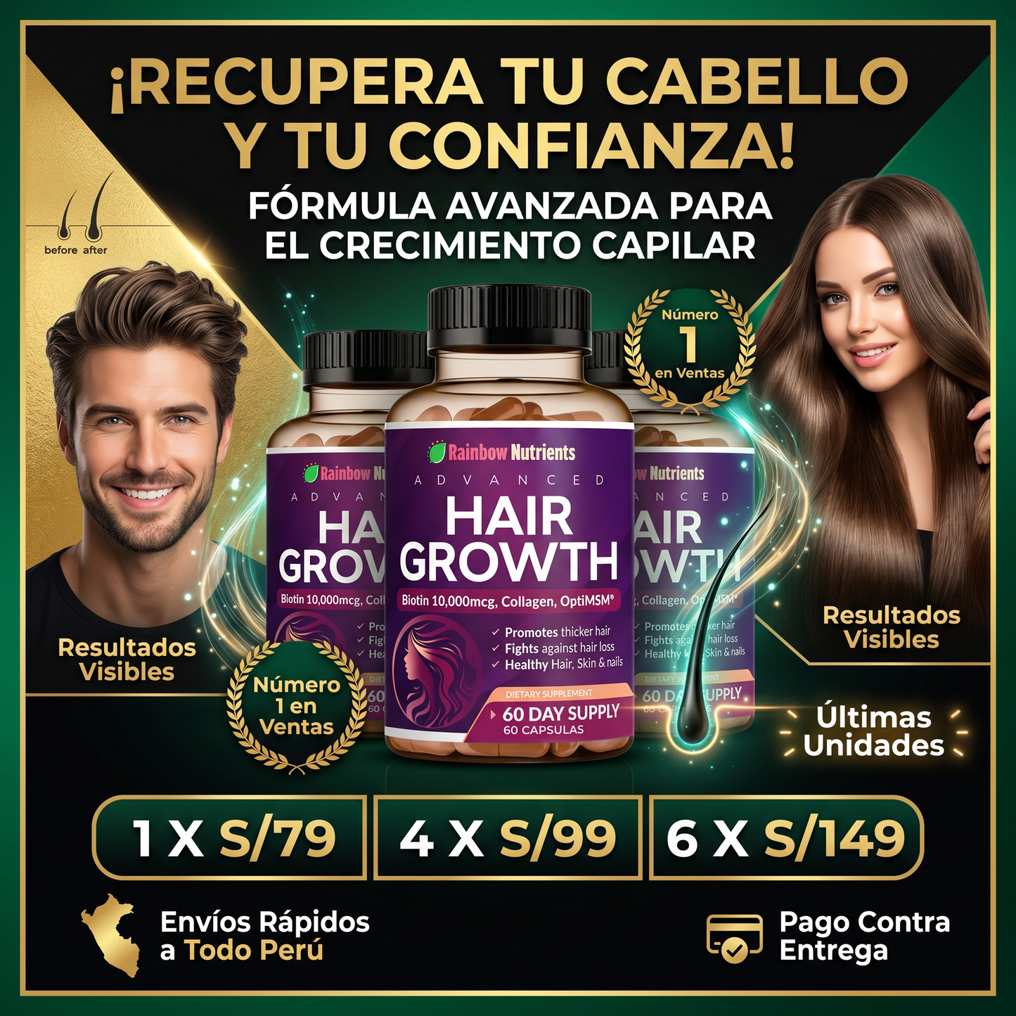 HAIR GROWTH - ESTIMULA EL CRECIMIENTO CAPILAR