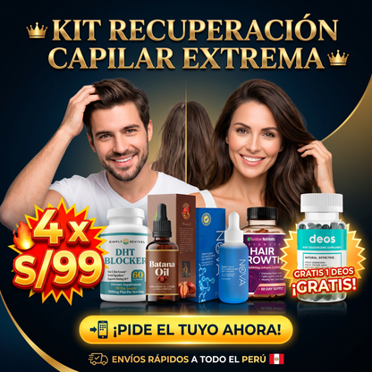 Kit Recuperación Capilar Extrema (DHT blocker + Hairgrowth + Batana oil + Nova + Deos)